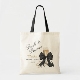Bolsa Tote Elegant Pearls & Prosecco Bridal Shower Gift