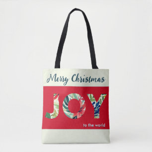 Bolsa Tote Elegante Alegria Ao Mundo Feliz Natal