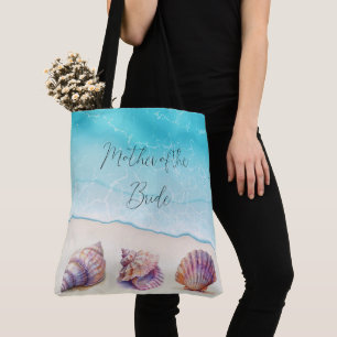 Bolsa Tote Elegante Beach Wedding Seashells Pearls Náutico
