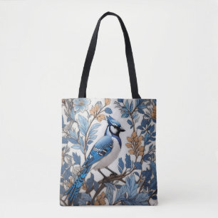 Bolsa Tote Elegante Blue Jay William Morris Inspirou