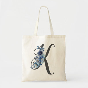 Bolsa Tote Elegante Blush e Borgonha Floral Monograma Inicial