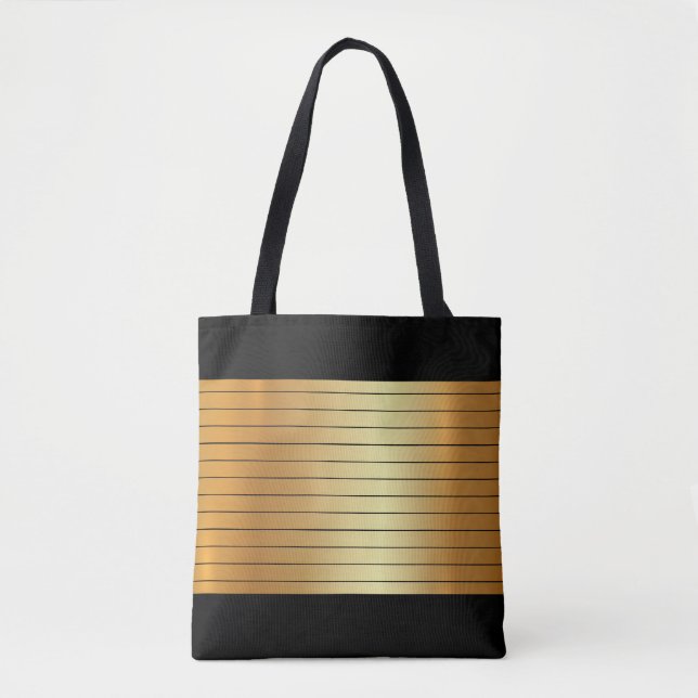 Bolsa Tote Elegante brilhante Ouro de sombra Dourada moderno (Frente)