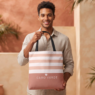 Bolsa Tote Elegante Cabo Verde Personalizado Listra do Local