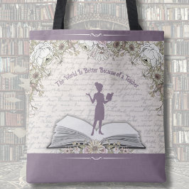 Bolsa Tote Elegante de Professora Inspiradora em P