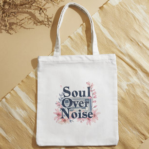 Bolsa tote elegante e sofisticada com citação em a