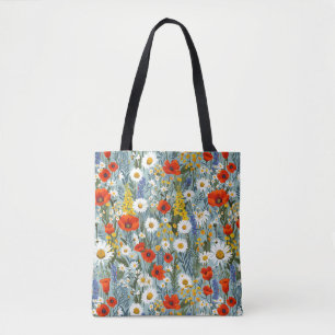 Bolsa Tote Elegante Estiloso Fofo Botânico Floral Boho 