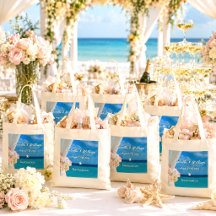 Elegante Favor de Casamento de Verão na Praia do O