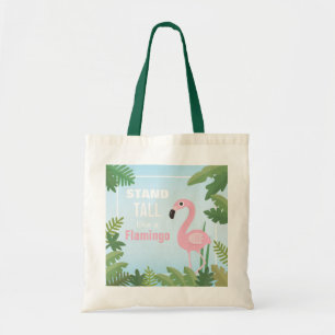 Bolsa Tote Elegante Fique Erguido Como um Flamingo