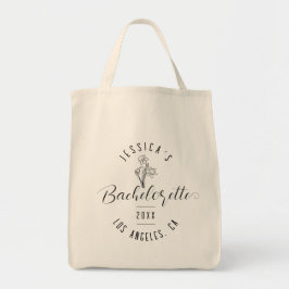 Bolsa Tote Elegante Flor de Nascimento de Damas de Honra em M