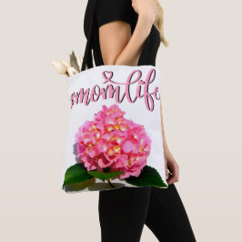 Bolsa Tote Elegante Flor rosa, cor-de-rosa, hidrangea floral 