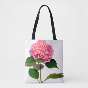 Bolsa Tote Elegante Flor rosa, cor-de-rosa, hidrangea floral 