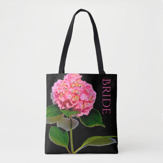 Bolsa Tote Elegante Flor rosa, cor-de-rosa, hidrangea floral  (Frente)