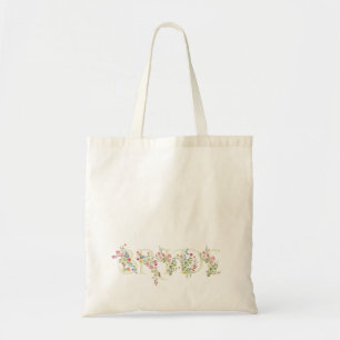 Bolsa Tote elegante floral de casamento primavera NOIVA Chá d