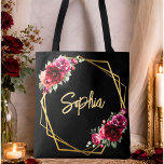 Bolsa Tote Elegante floral vermelho preto sombrio Casamento r<br><div class="desc">Carregue seus pertences essenciais com estilo nesta elegante bolsa de mão floral vermelha e preta para casamento romântico e sombrio. Com destaque para uma ousada arte floral, ela combina praticidade com uma declaração fashion. Perfeita para noivas, damas de honra ou eventos de casamento, ela adiciona um toque coeso ao seu...</div>
