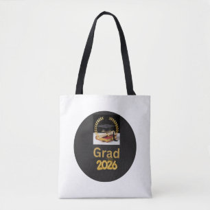 Bolsa Tote Elegante Formatura Preto e Dourado Turma de 20
