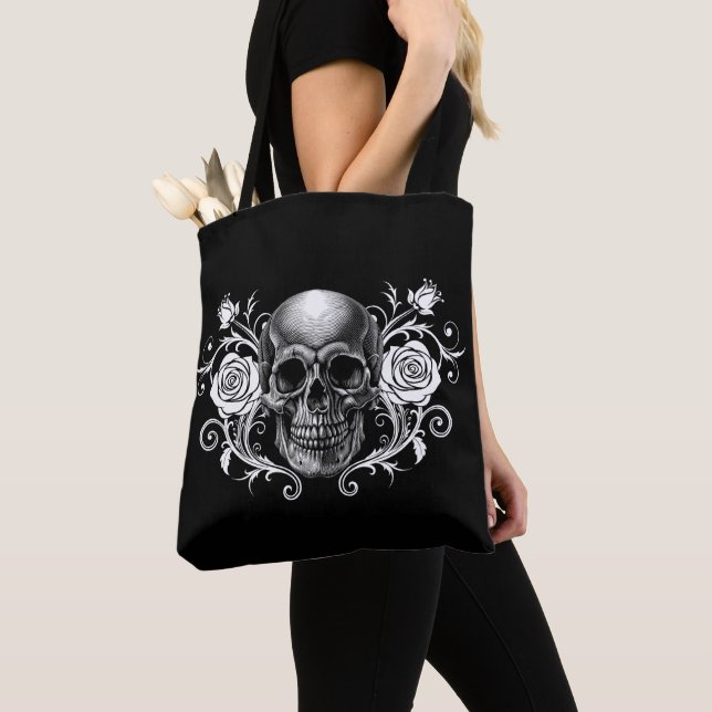 Bolsa Tote Elegante, Gótico Romântico (Close Up)
