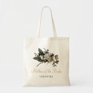 Bolsa Tote Elegante mãe do casamento floral de inverno da noi