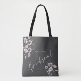 Bolsa Tote Elegante minimalista tons de cinza escuro aguarela