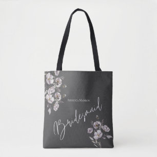 Bolsa Tote Elegante minimalista tons de cinza escuro aguarela