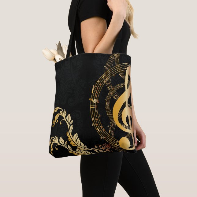 Bolsa Tote Elegante Music Note design (Close Up)
