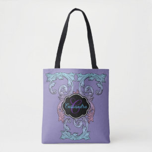 Bolsa Tote Elegante, ornamentado personalizado vintage vitori