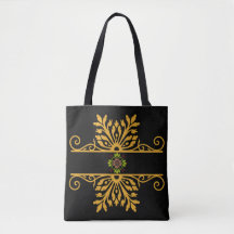 Elegante Ornamento Floral Dourado Estilo Barroco