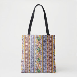Bolsa Tote elegante padrão étnico