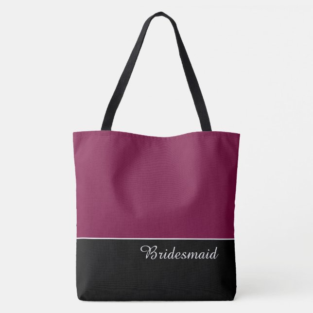 Bolsa Tote Elegante para Damas de Honra (Verso)