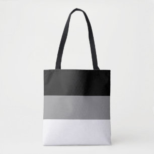 Bolsa Tote Elegante Preto Cinza e Branco