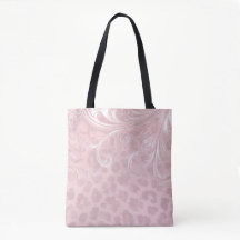 Elegante Rosa Bege Leopard & Turbilhão de Damasco 