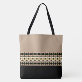Bolsa Tote Elegante Rosa Cor-de-Rosa Com Padrão Preto