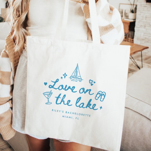 Bolsa Tote Elegante Roteiro "Amor no Lago" Despedida de Solte (Criador carregado)