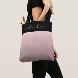 Bolsa Tote elegante rústica rosa Dourada personalizada