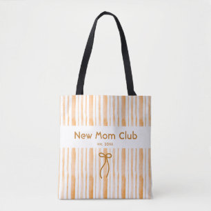 Bolsa Tote Elegante Saco de Mão com Listras de Damasco Grandm