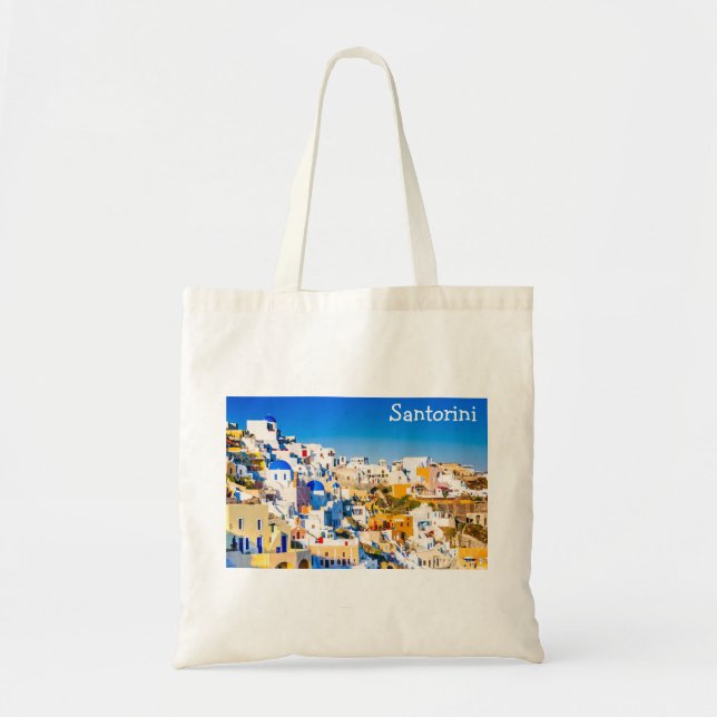 Bolsa Tote Elegante Santorini - Grécia Cênnica (Frente)