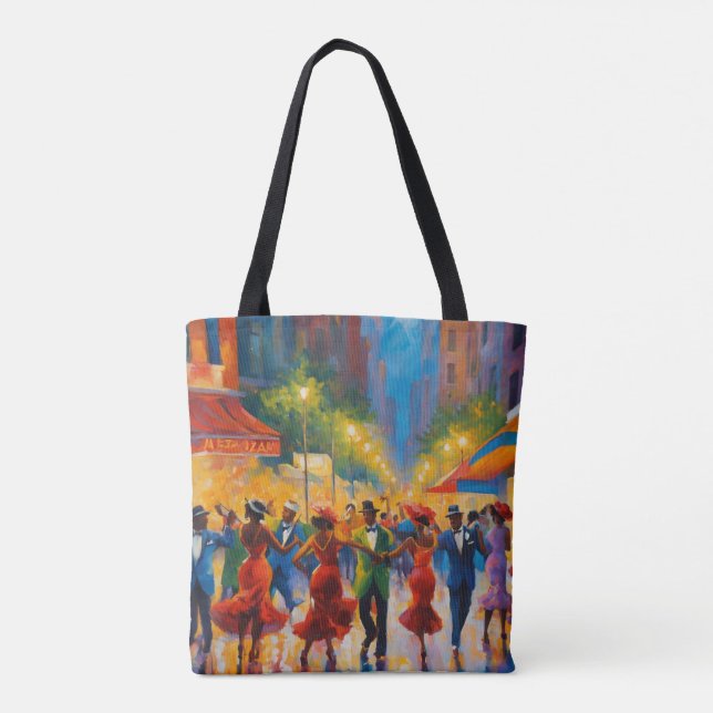 Bolsa Tote Elegante sofisticado Harlem Renaissance Swing (Verso)