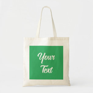 Bolsa Tote Elegante Tendy Sea Calliografia Verde Texto Orçame
