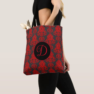 Bolsa Tote Elegante, Vintage, Damasco Vitoriano Personalizado