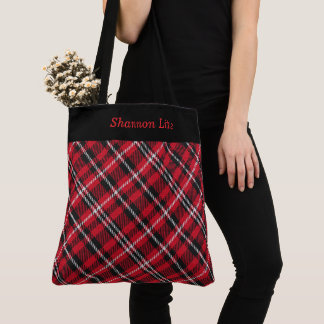 Bolsa Tote Elegante Xadrez Colorido Natal Personalizado
