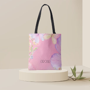 Bolsa Tote Elegantes Borboletas Florais Femininas Boho Fofas