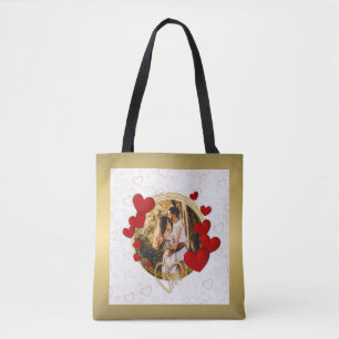 Bolsa Tote Elegantes Dia dos Namorados, Amor, Aniversário Cor