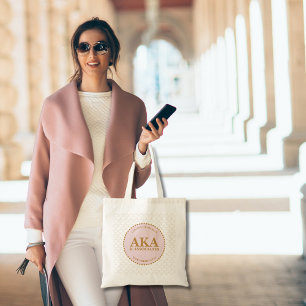 Bolsa Tote Eleglis Pink Dourado Monograma Business
