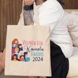 Bolsa Tote Eleições 2024 para Kamala Harris<br><div class="desc">Linda bolsa de tote político com um desenho de mulheres de muitas etnias e raças para uma mulher democrática votando em Kamala Harris na eleição presidencial de 2024. As raças negra, hispânica, muçulmana, caucasiana e todas as raças se juntam como um grupo feminista para votar na nossa primeira presidente feminina....</div>