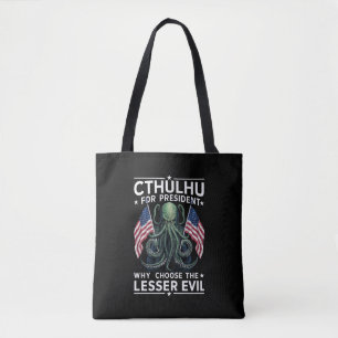 Bolsa Tote Eleições Divertidas de 2024 Cthulhu para President