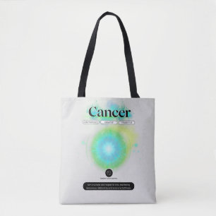 Bolsa Tote Elemento de Água de Cota de Cancer de Sinal Zodiat