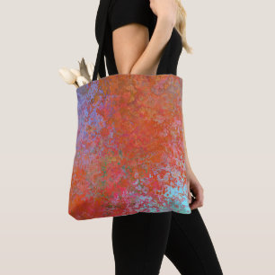 Bolsa Tote Elemento de Fogo Abstrato laranja Alcool Tinta