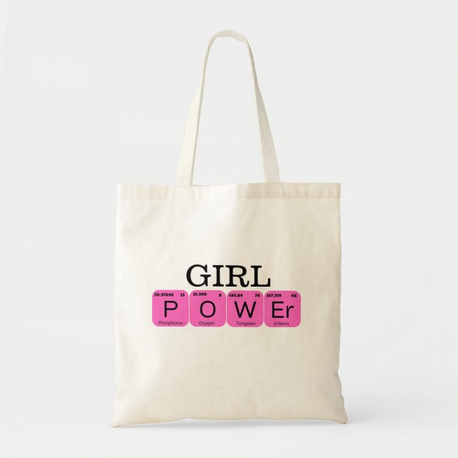 Bolsa Tote Elemento de Tablo Periódico de Potência da Raparig (Frente)