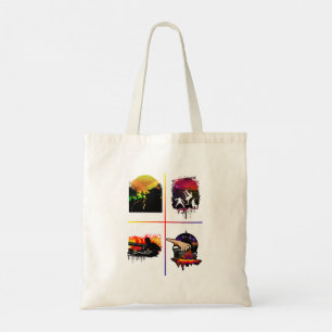 Bolsa Tote Elementos de Hip Hop Sacola de Compras de Orçament