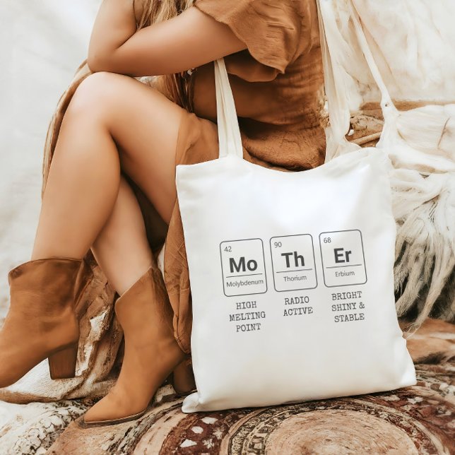 Bolsa Tote Elementos de Química da Mesa Periódica da Mãe Mode (Criador carregado)
