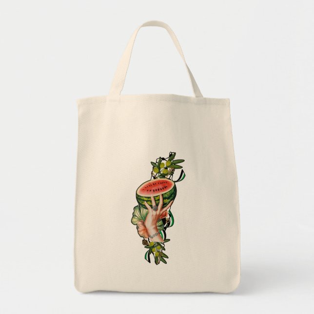 Bolsa Tote Elementos tradicionais da Palestina no mapa da Pal (Frente)